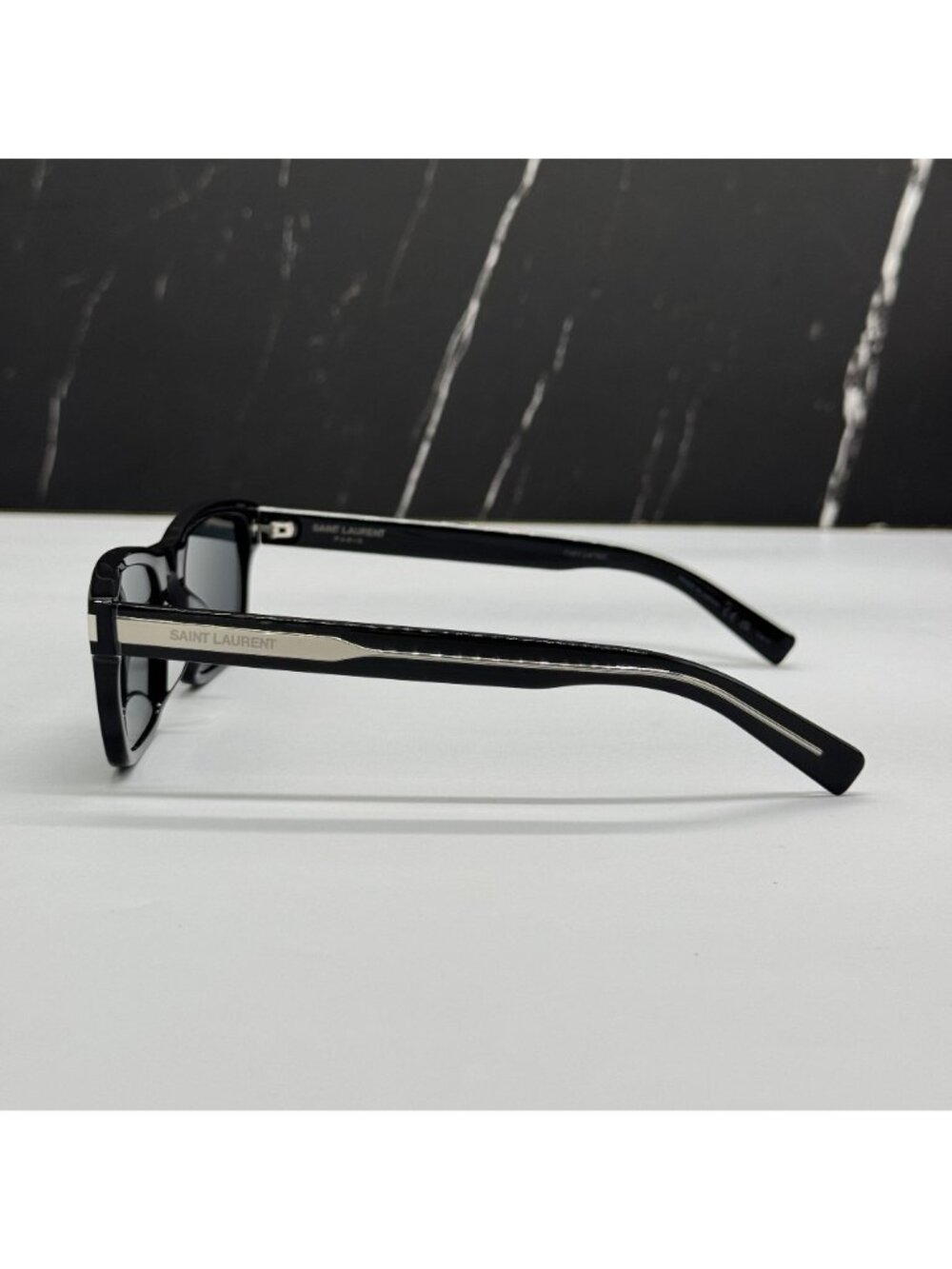 Saint Laurent SL662 001 Square Black Gray Sunglasses - Picture 6 of 10